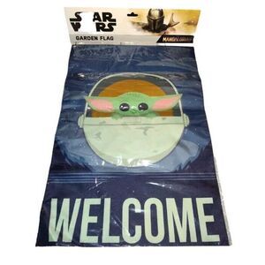 Star Wars Disney Baby Yoda Welcome Garden Flag/Banner Mandalorian 12.5" x 18"